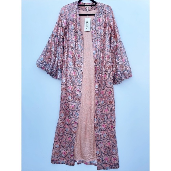Anthropologie Verb by Pallavi Singhee Sequin kaftan Sz Small - Picture 1 of 6
